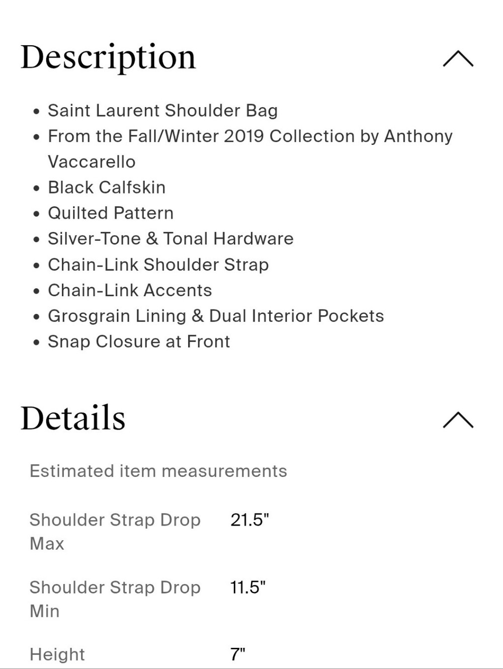 Saint Laurent Black Matelassé Y-Quilt LouLou Shoulder Bag - Size Small - Picture 9 of 9